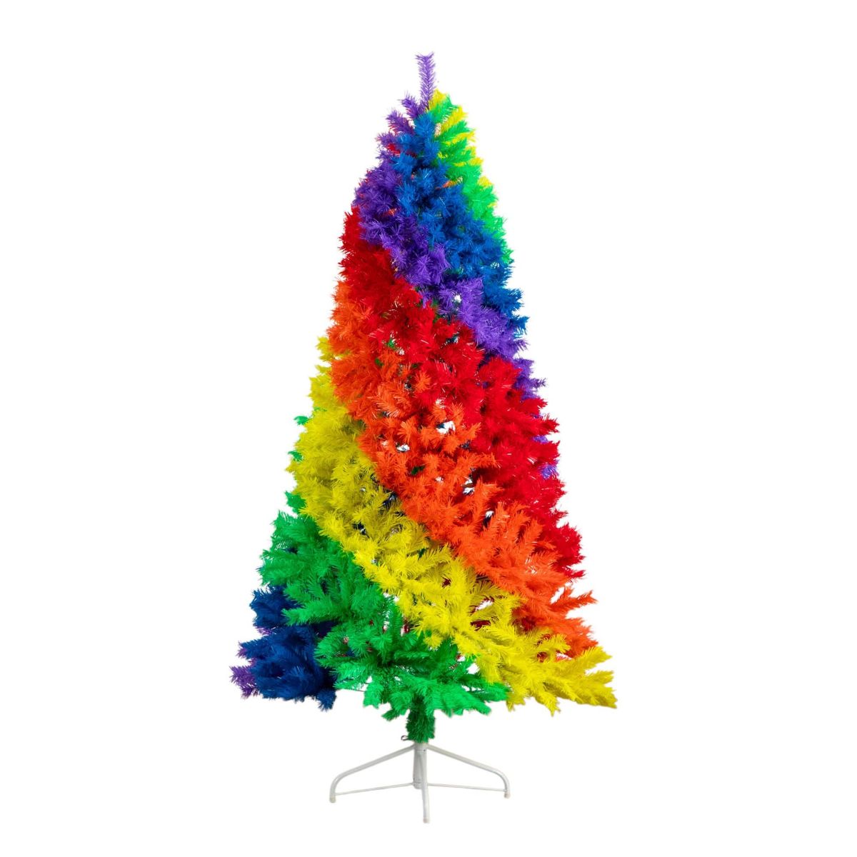 6-Foot Artificial Rainbow Christmas Tree