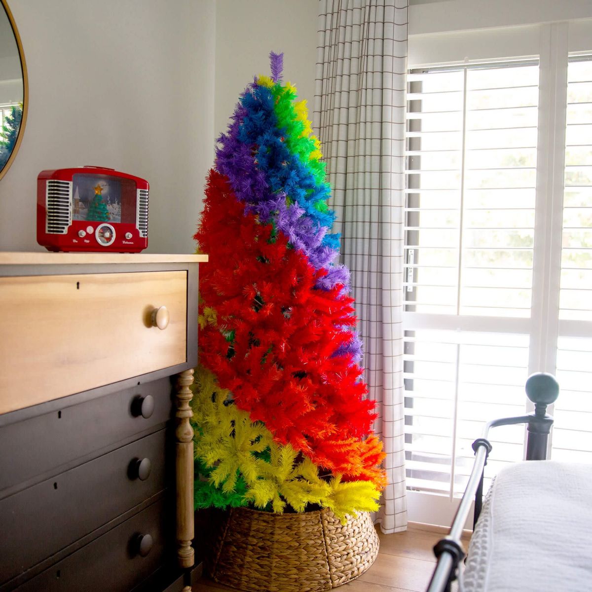 6-Foot Artificial Rainbow Christmas Tree