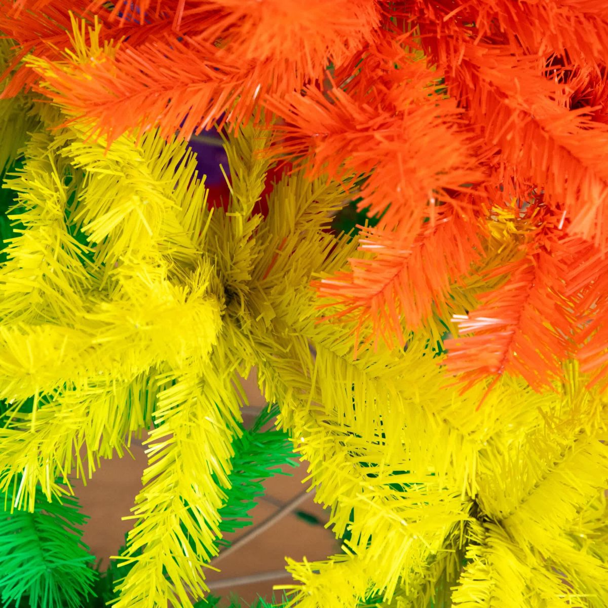 6-Foot Artificial Rainbow Christmas Tree