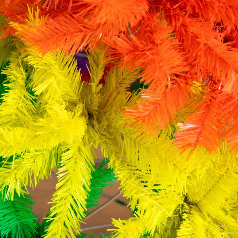 6-Foot Artificial Rainbow Christmas Tree