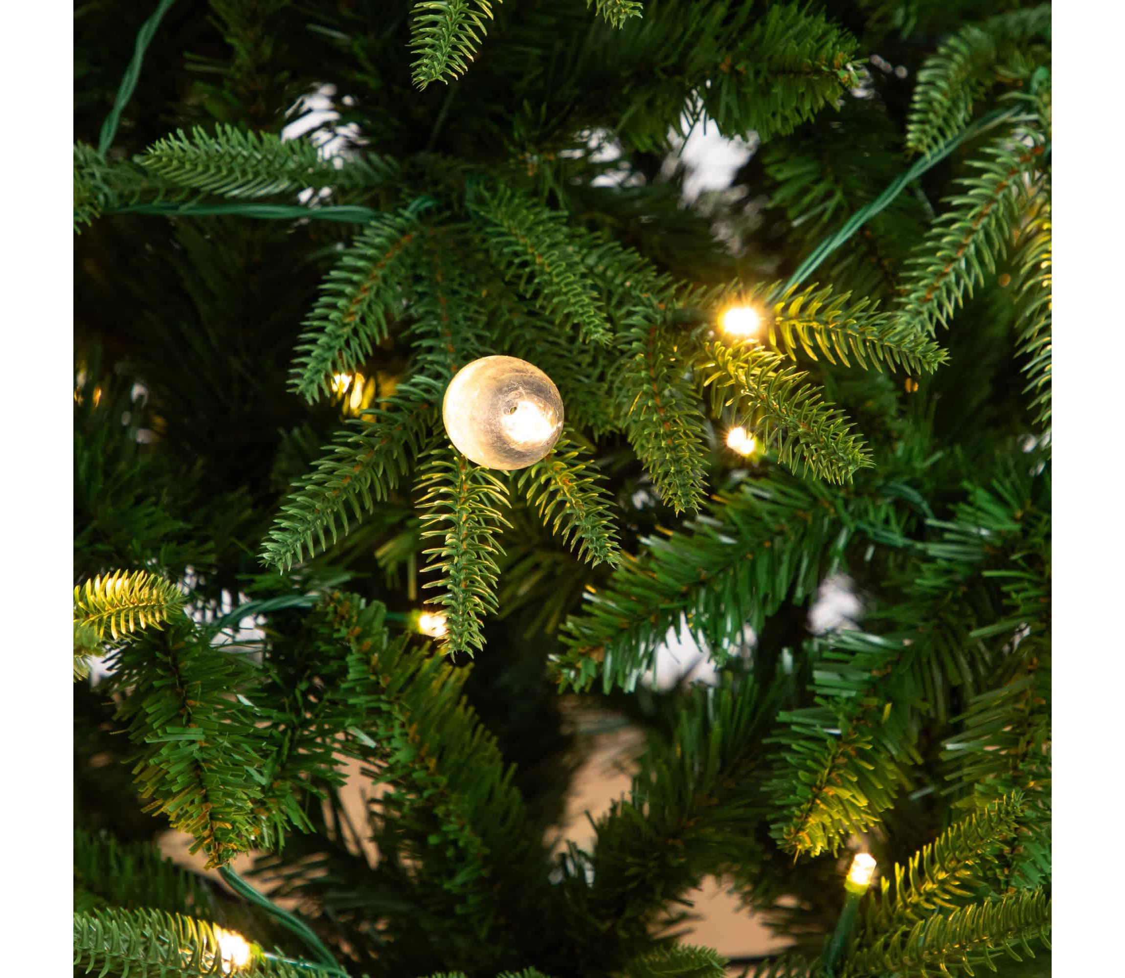 4-Foot Pre-Lit Artificial Luxembourg Pine Christmas Tree with 120 Multicolored Traditional Bulb LED Lights