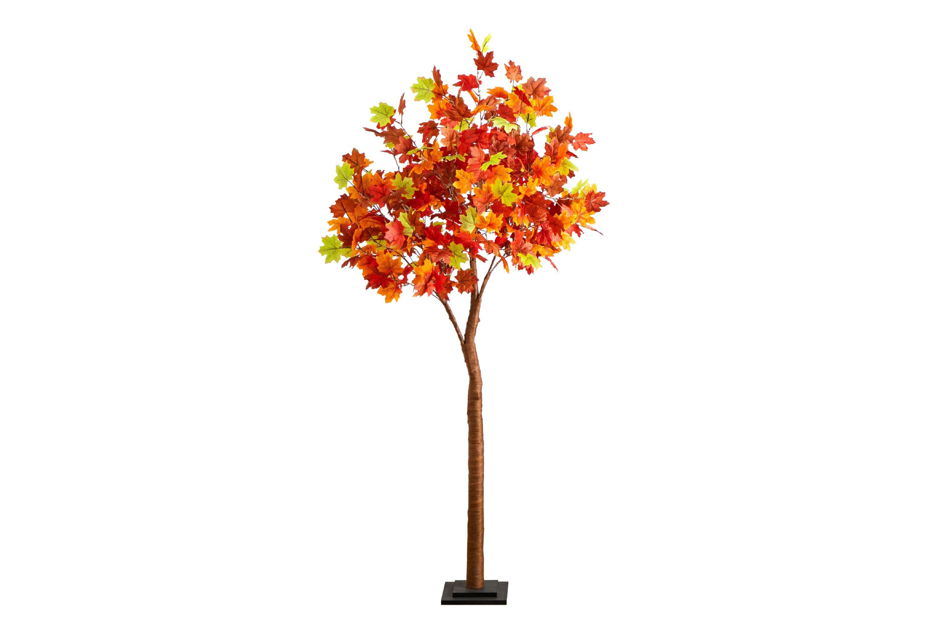 6-Foot Pre-Lit Shades of Autumn Maple Artificial Fall Tree with 360 Warm White LED Lights