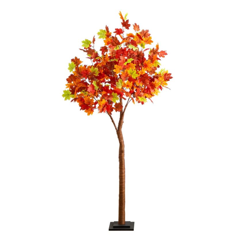 6-Foot Pre-Lit Shades of Autumn Maple Artificial Fall Tree with 360 Warm White LED Lights