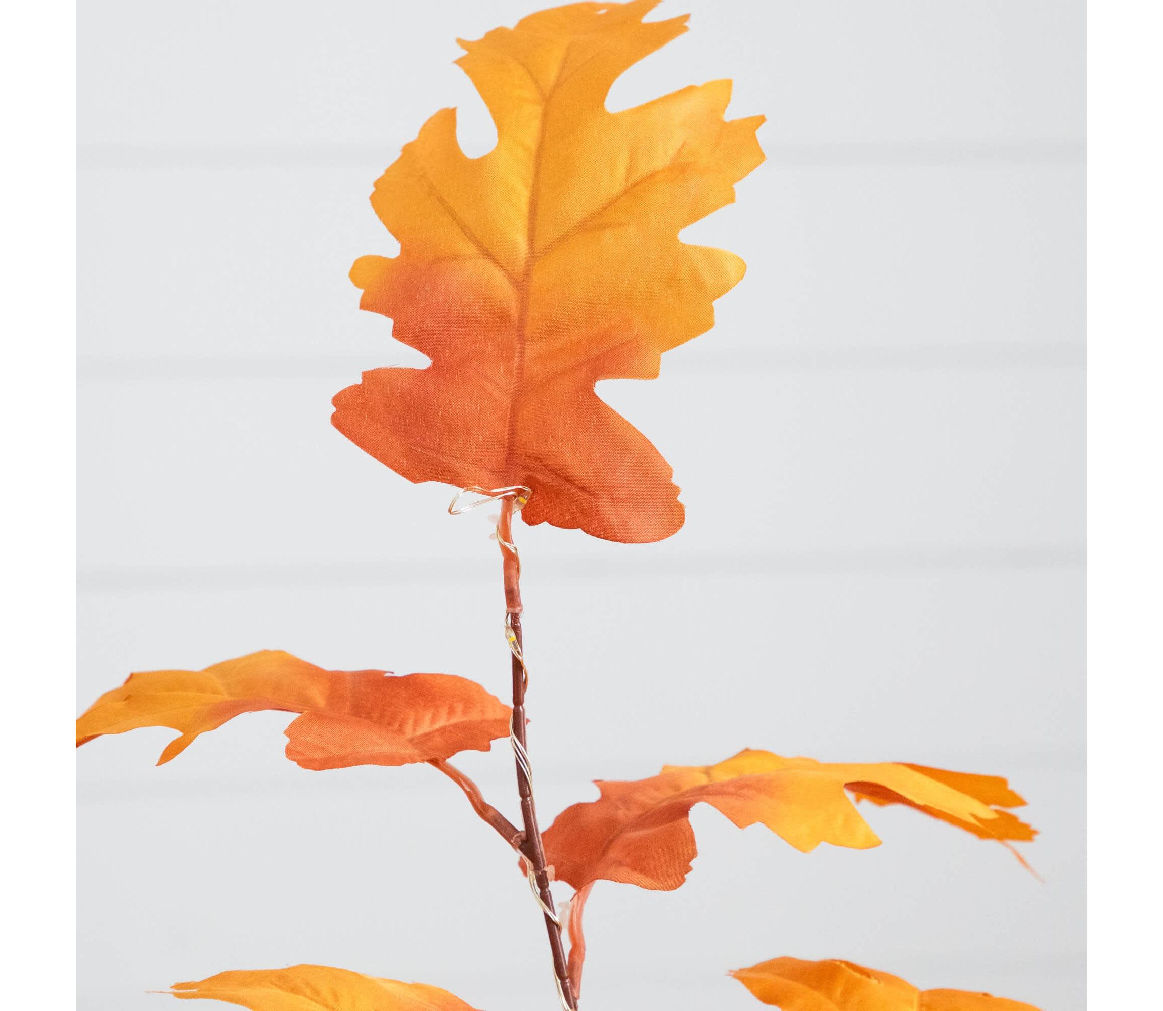 3-Foot Pre-Lit Autumn Maple Artificial Fall Tree with 80 Warm White LED Lights