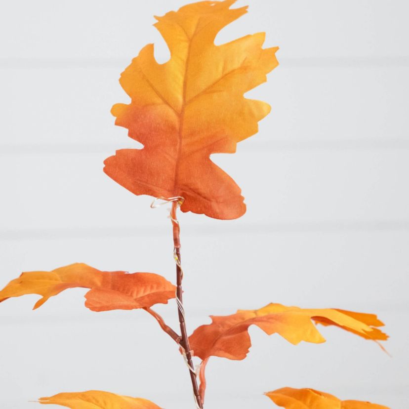 3-Foot Pre-Lit Autumn Maple Artificial Fall Tree with 80 Warm White LED Lights
