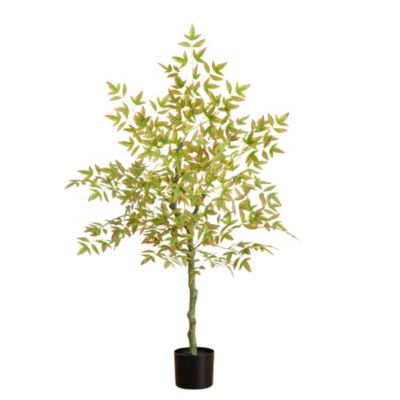 Nearly Natural 4-Foot Autumn Nandina Artificial Fall Tree, Green