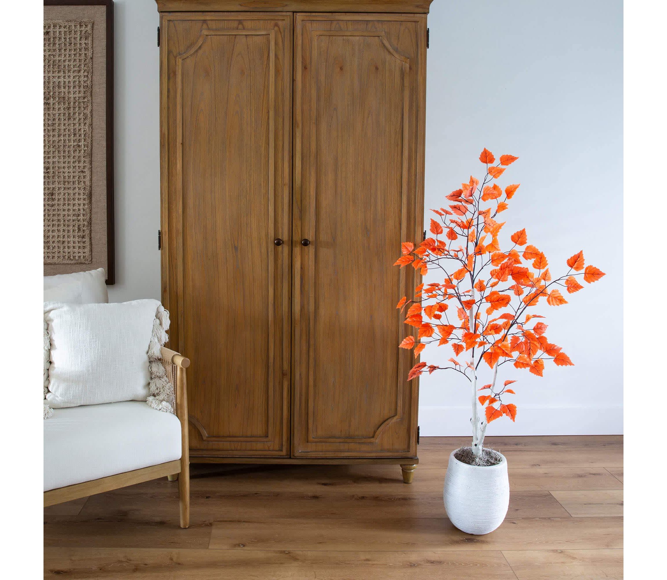 4-Foot Autumn Paper Birch Artificial Fall Tree