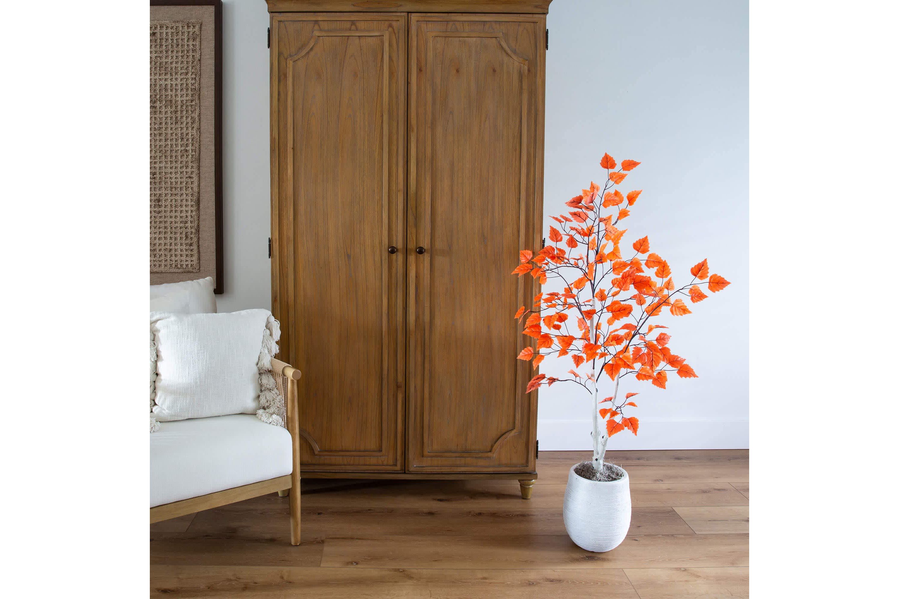 4-Foot Autumn Paper Birch Artificial Fall Tree