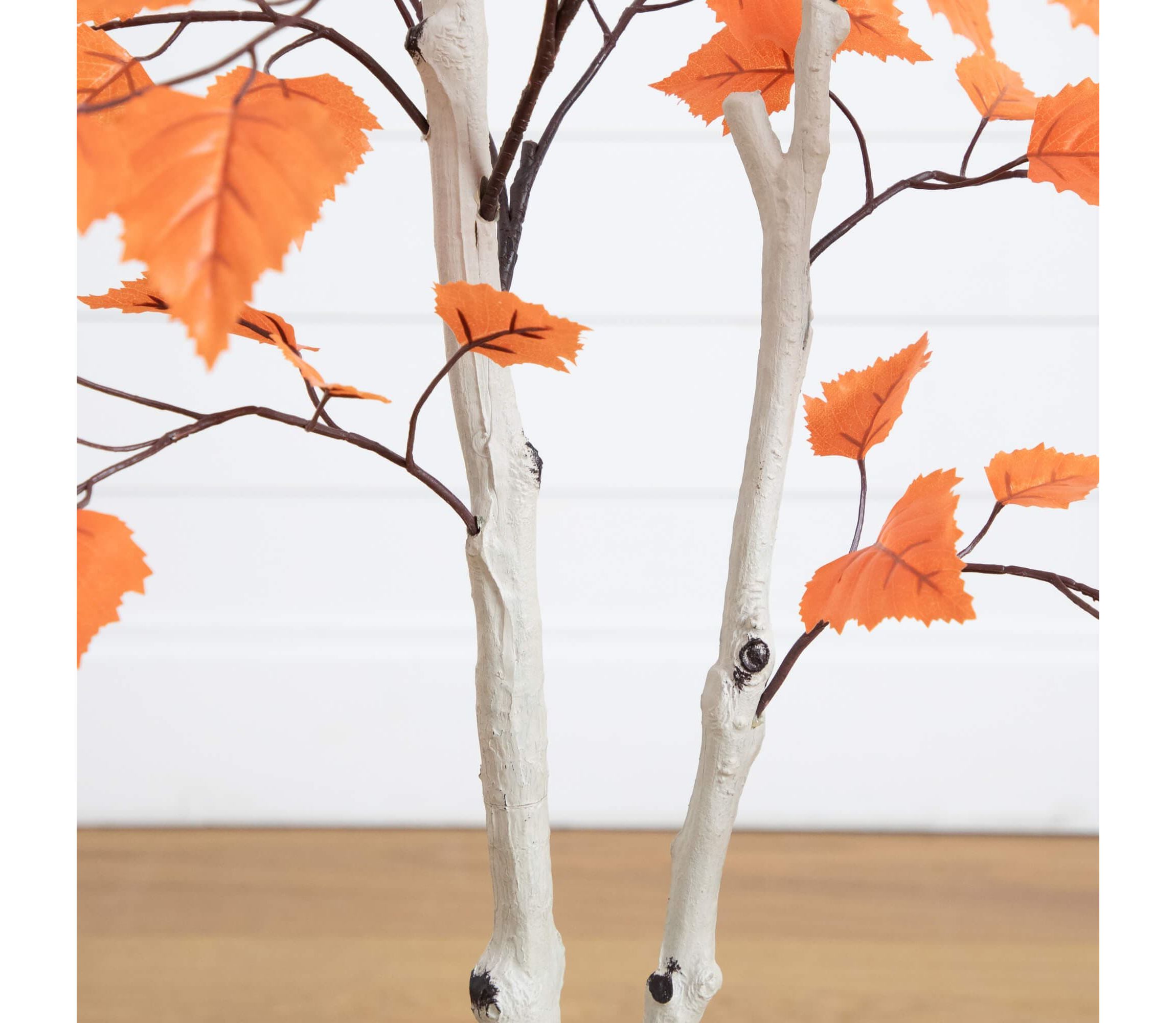 4-Foot Autumn Paper Birch Artificial Fall Tree