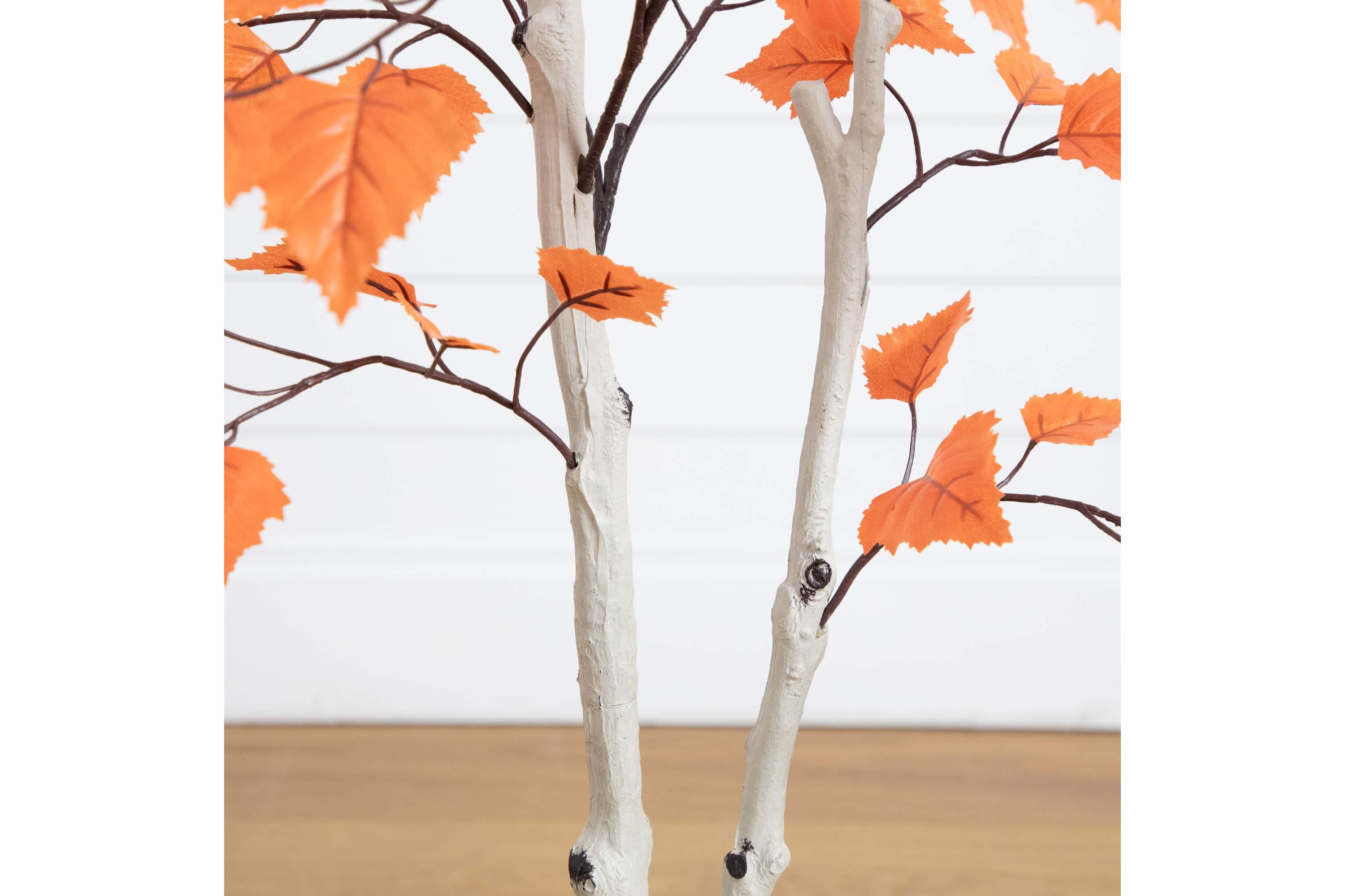4-Foot Autumn Paper Birch Artificial Fall Tree