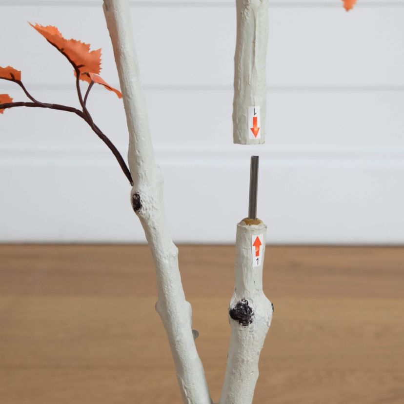 4-Foot Autumn Paper Birch Artificial Fall Tree