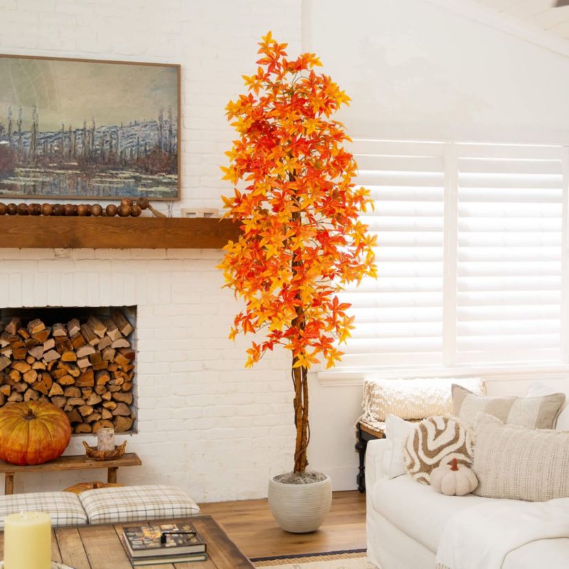 9-Foot Autumn Deluxe Maple Artificial Fall Tree