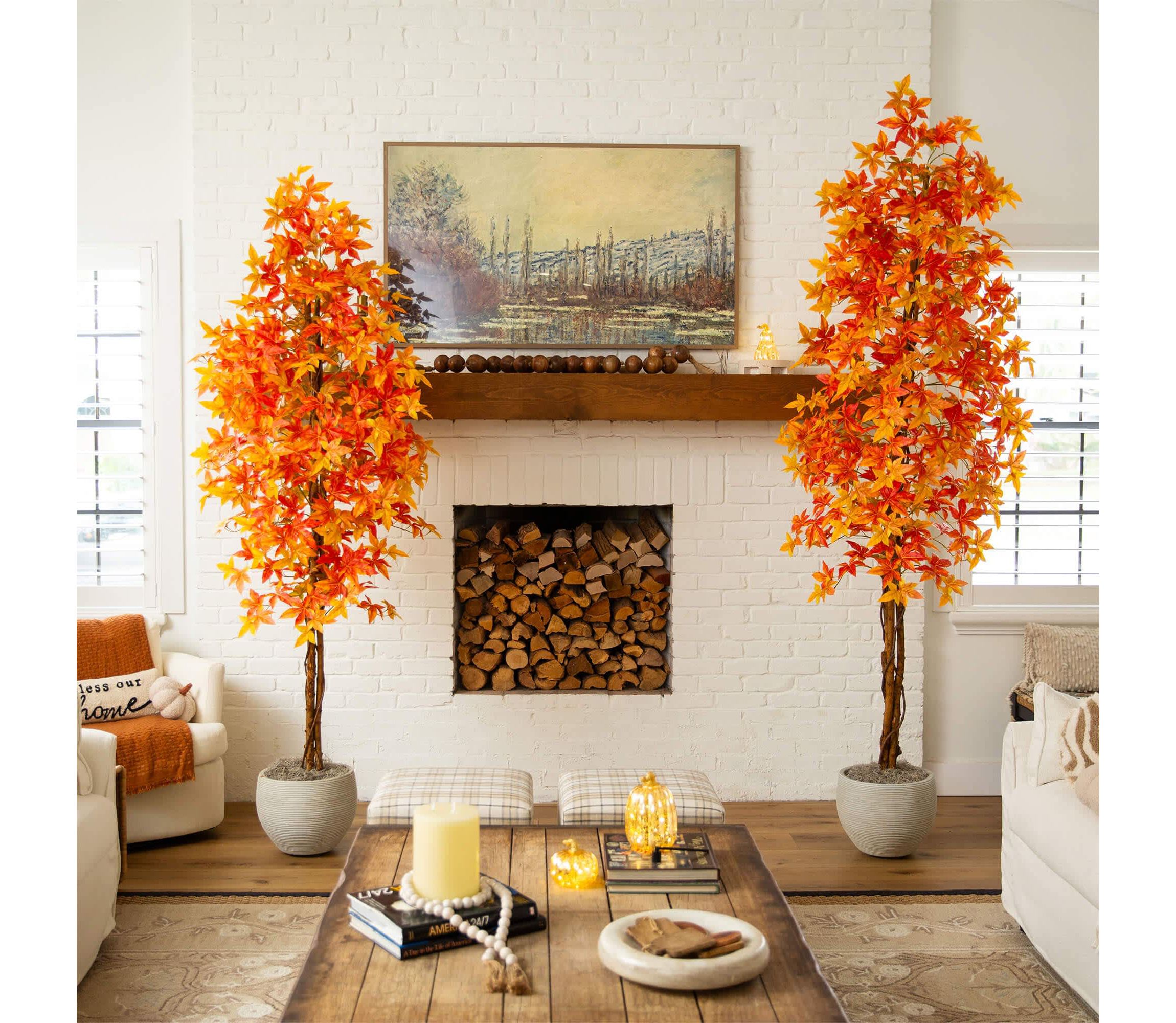 9-Foot Autumn Deluxe Maple Artificial Fall Tree