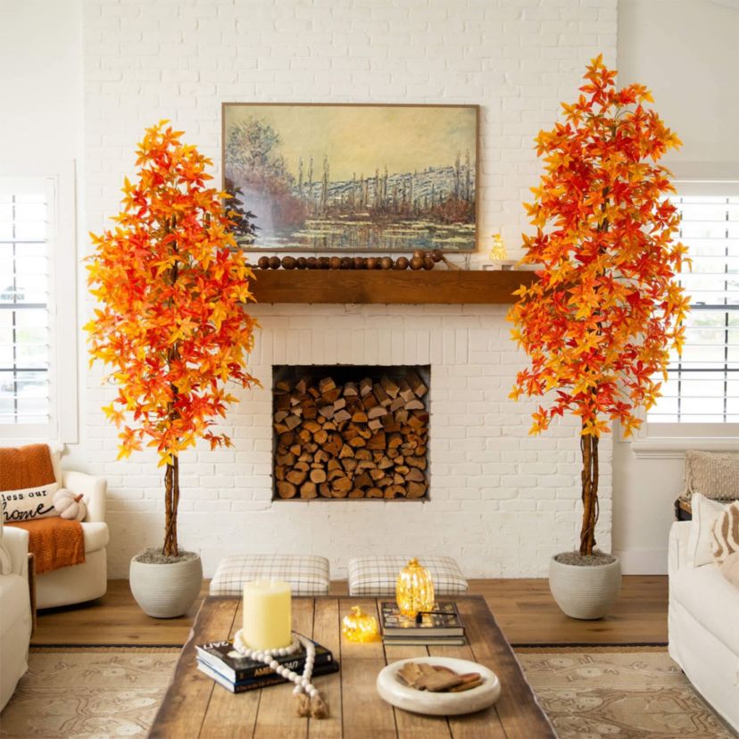 9-Foot Autumn Deluxe Maple Artificial Fall Tree