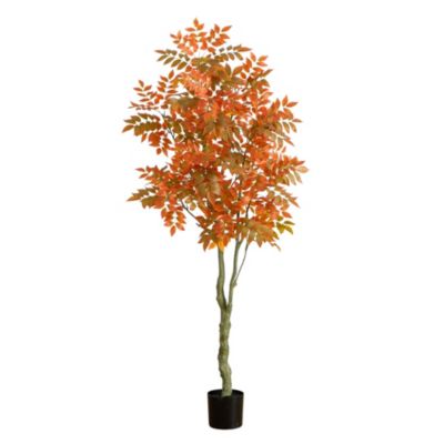 Nearly Natural 6-Foot Autumn Sumac Artificial Fall Tree