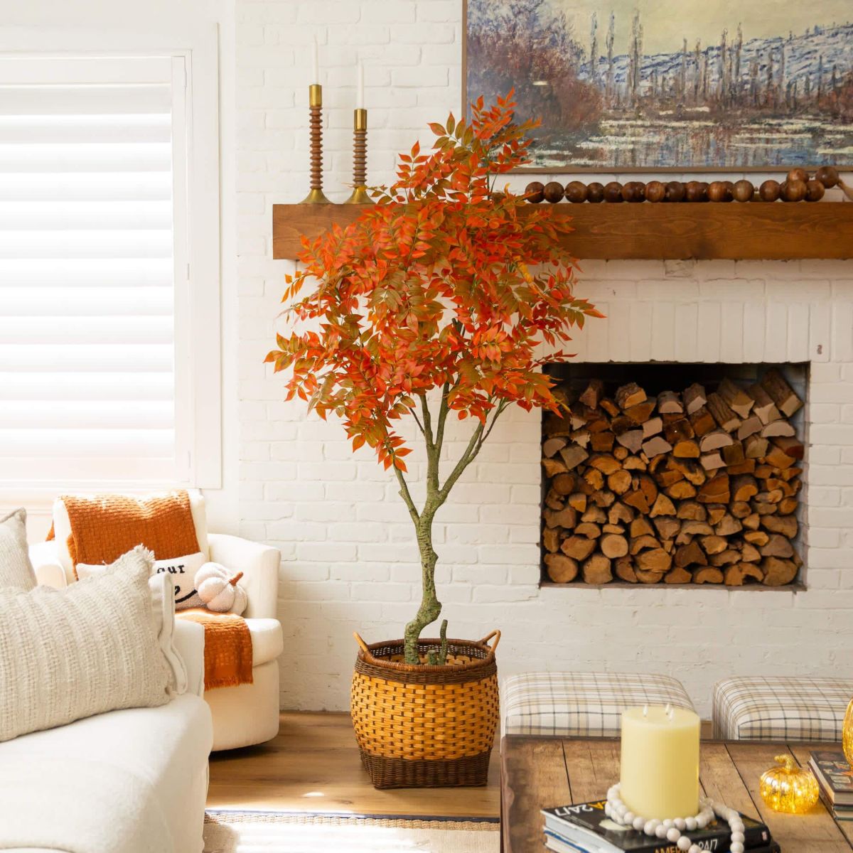 7-Foot Autumn Sumac Artificial Fall Tree