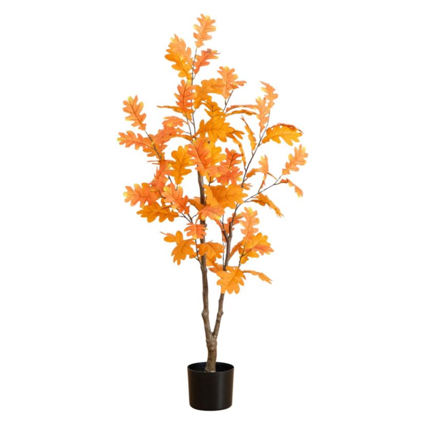 4-Foot Artificial Autumn Oak Tree