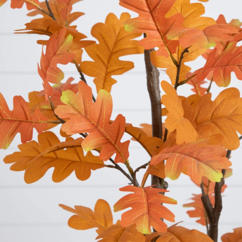 4-Foot Artificial Autumn Oak Tree