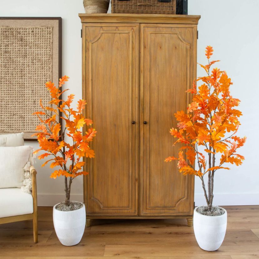 5-Foot Artificial Autumn Oak Tree