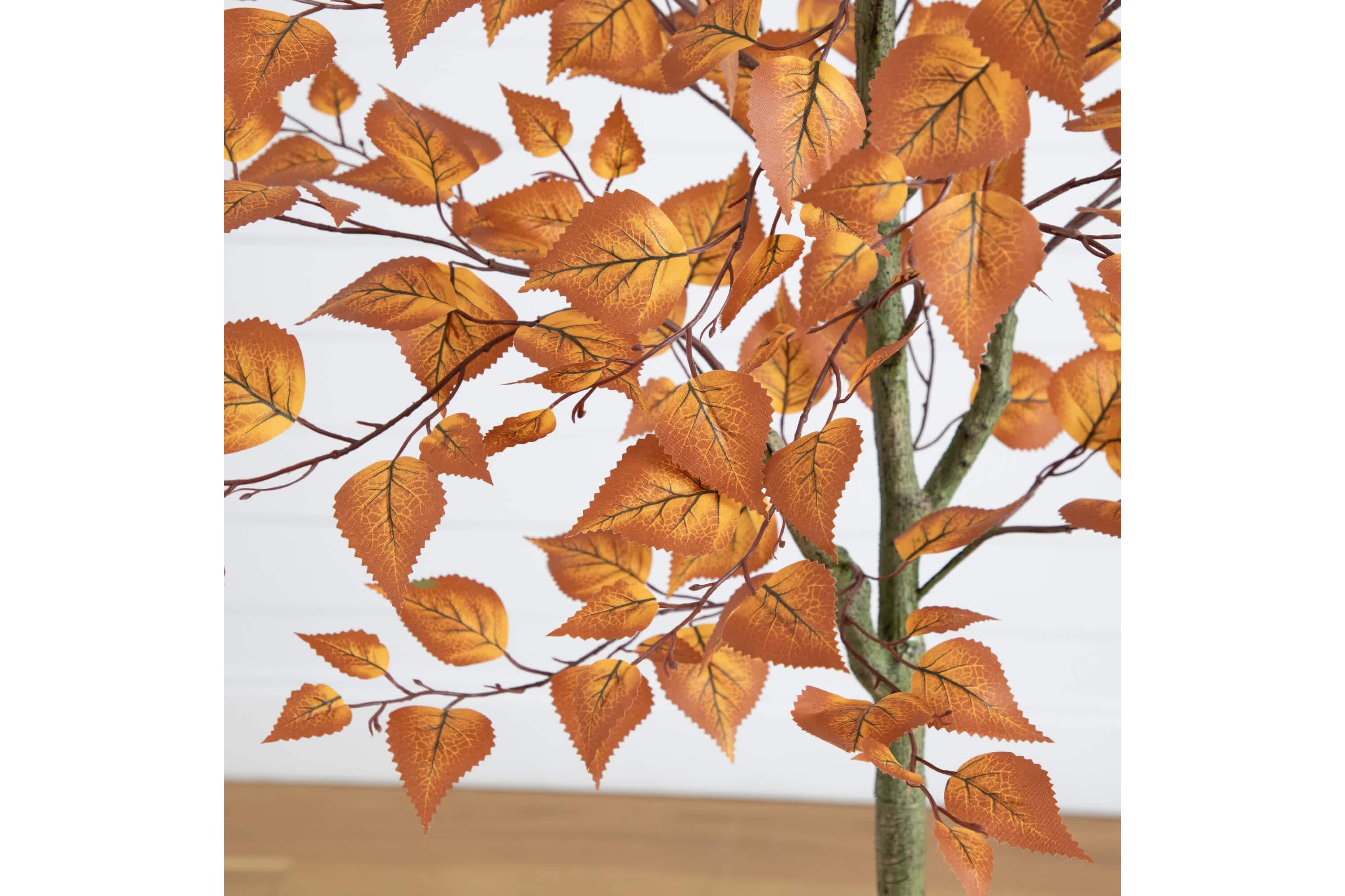 5-Foot Autumn Birch Leaf Artificial Fall Tree