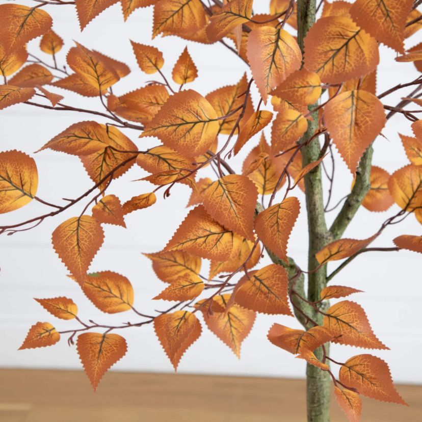 5-Foot Autumn Birch Leaf Artificial Fall Tree