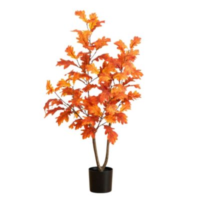 Nearly Natural 3-Foot Autumn Oak Artificial Fall Tree