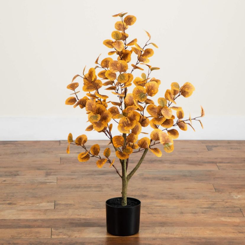 3-Foot Autumn Eucalyptus Artificial Tree