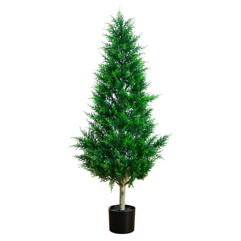 4-Foot UV Resistant Artificial Cypress Tower Tree (Indoor/Outdoor)