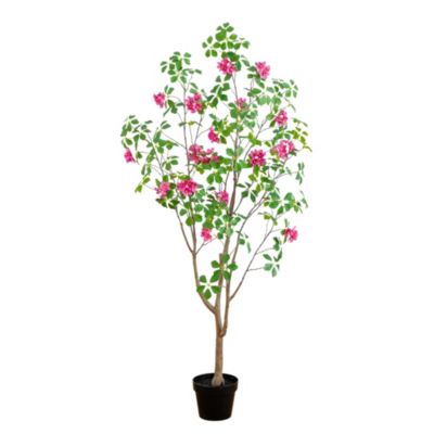 Nearly Natural 5-Foot Artificial Dogwood Tree with Real Touch Leaves