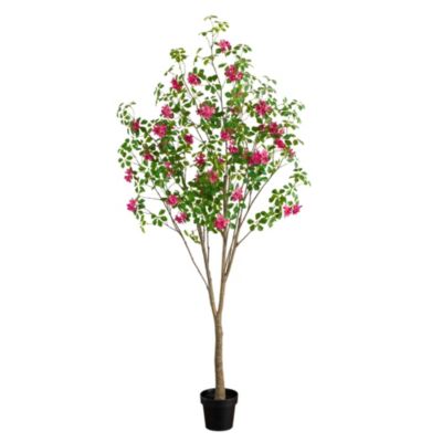 Nearly Natural 7-Foot Artificial Dogwood Tree, Pink