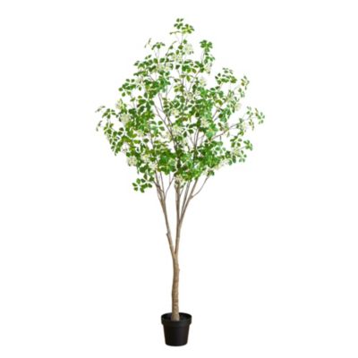 Nearly Natural 7-Foot Artificial Dogwood Tree, Green
