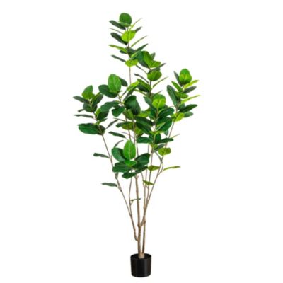 Nearly Natural 7-Foot Artificial Minimalist Audrey Ficus Tree, Green