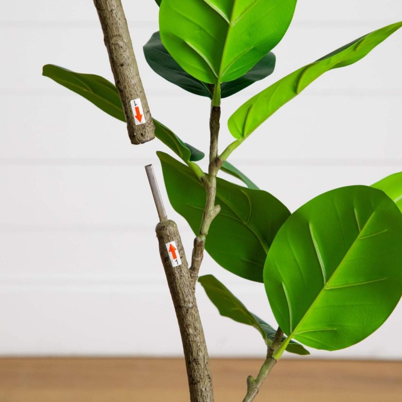 7-Foot Artificial Curved Trunk Audrey Ficus Tree