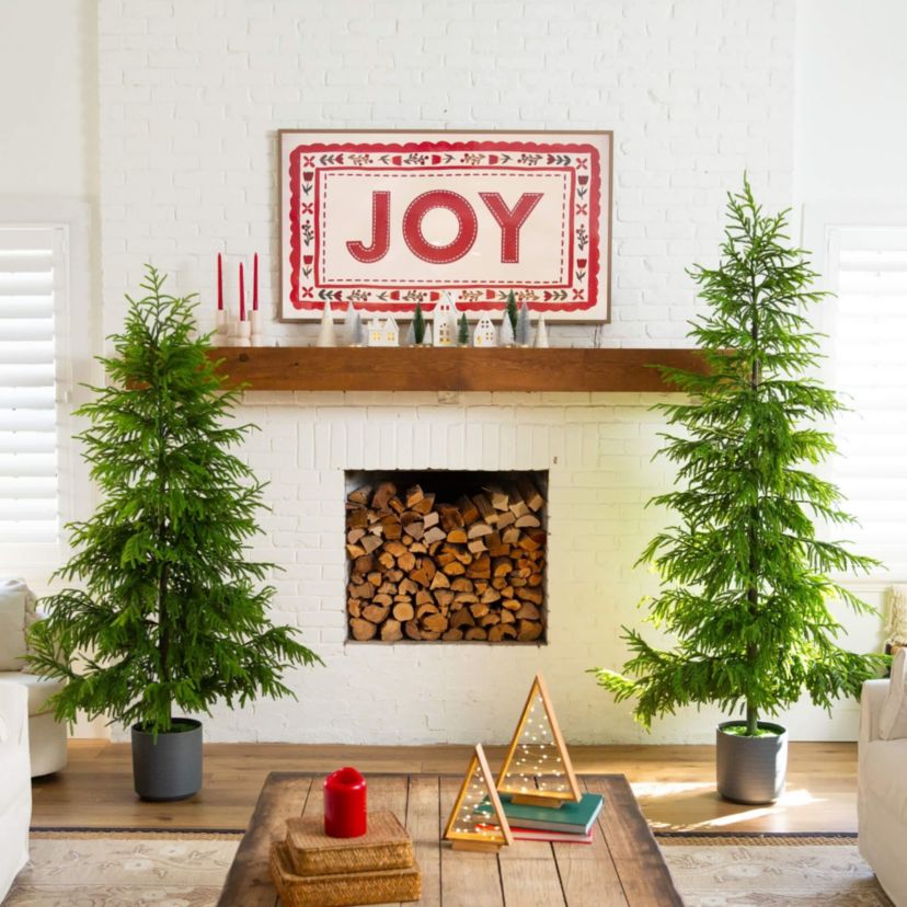 7-Foot Artificial Real Touch Norfolk Island Pine Christmas Tree with Natural Look