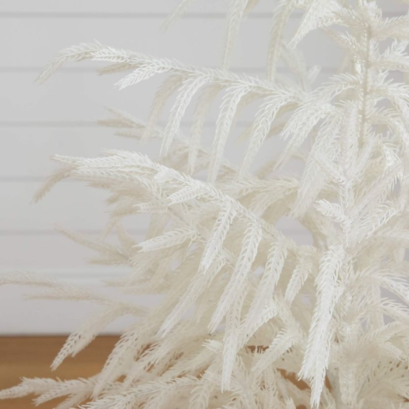 3-Foot Artificial Real Touch White Norfolk Island Pine Christmas Tree with Natural Look