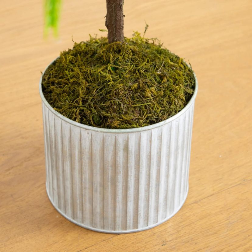 3-Foot Artificial Real Touch Norfolk Island Pine in Metal Tin Planter with Natural Look