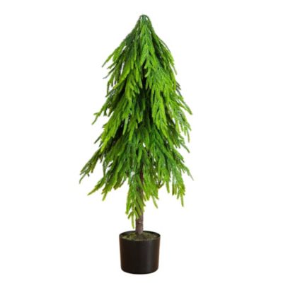 Nearly Natural 3-Foot Artificial Real Touch Down Swept Norfolk Pine Tree with Natural Look, Green