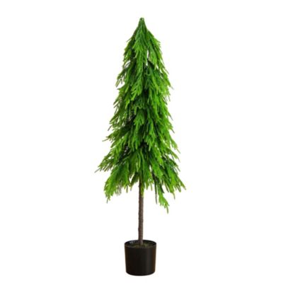 Nearly Natural 5-Foot Artificial Real Touch Down Swept Norfolk Pine Tree with Natural Look, Green