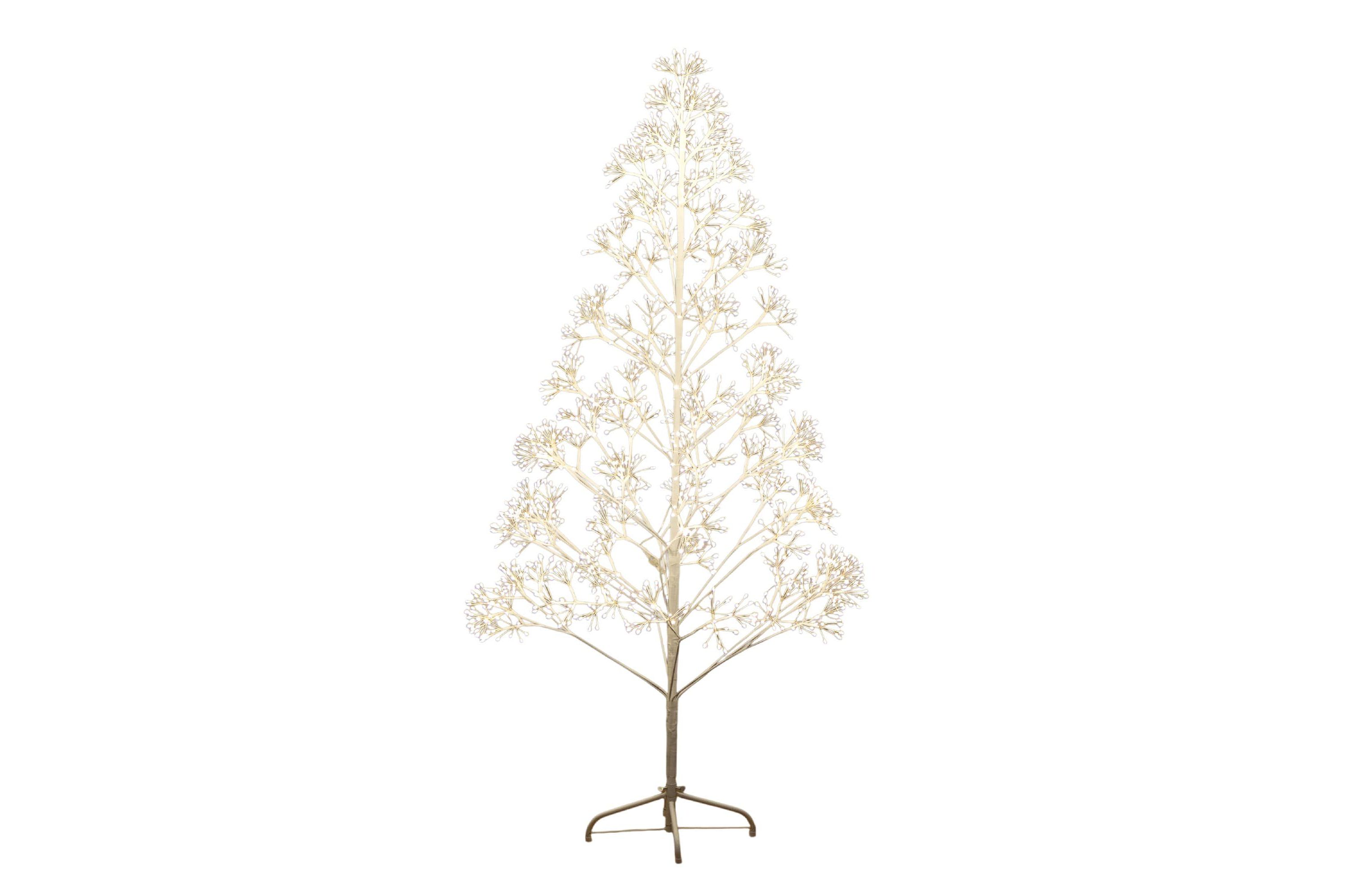6-Foot Pre-Lit Artificial White Starburst Tree with 1680 Fairy Warm White LED Lights