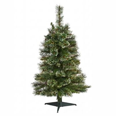 Nearly Natural 3-Foot Artificial Wisconsin Slim Snow Tip Pine Christmas Tree, Green