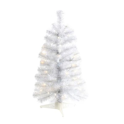 Nearly Natural 2-Foot Artificial White Christmas Tree