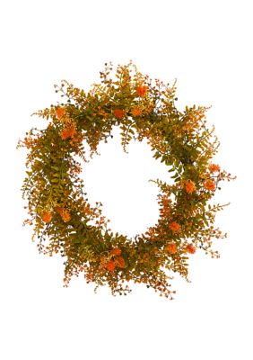 Autumn Fern Artificial Wreath