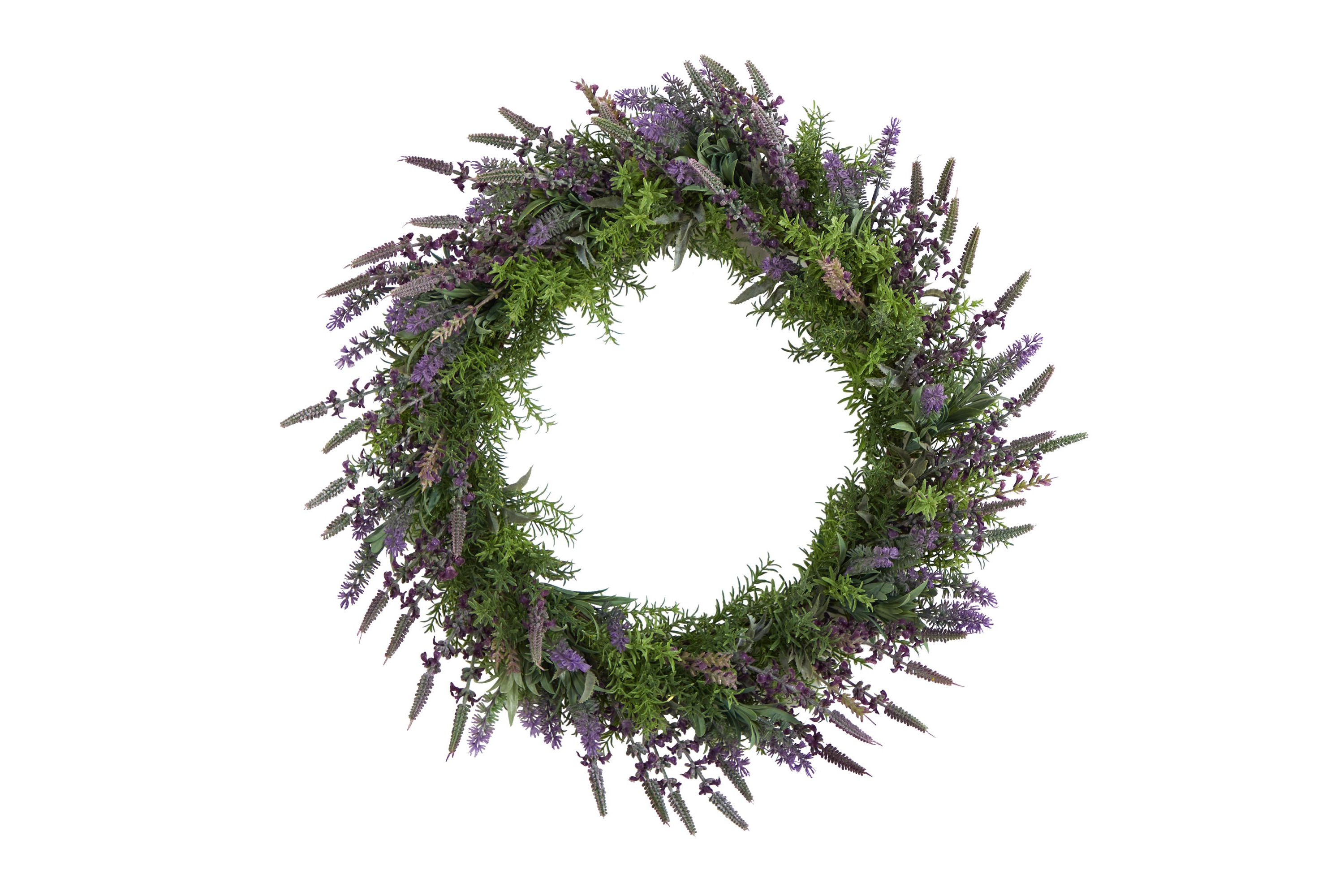 24-Inch Lavender Artificial Wreath