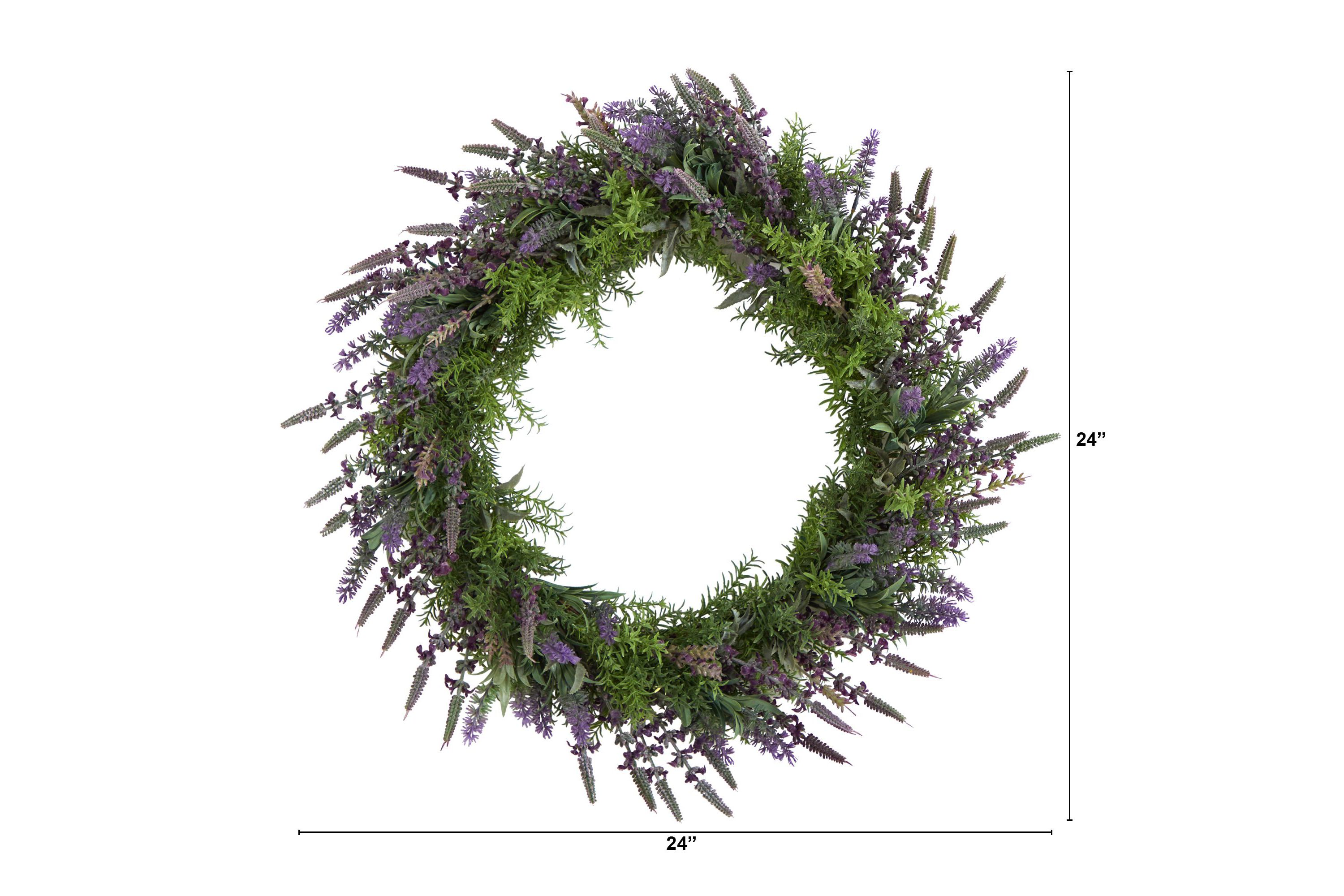 24-Inch Lavender Artificial Wreath