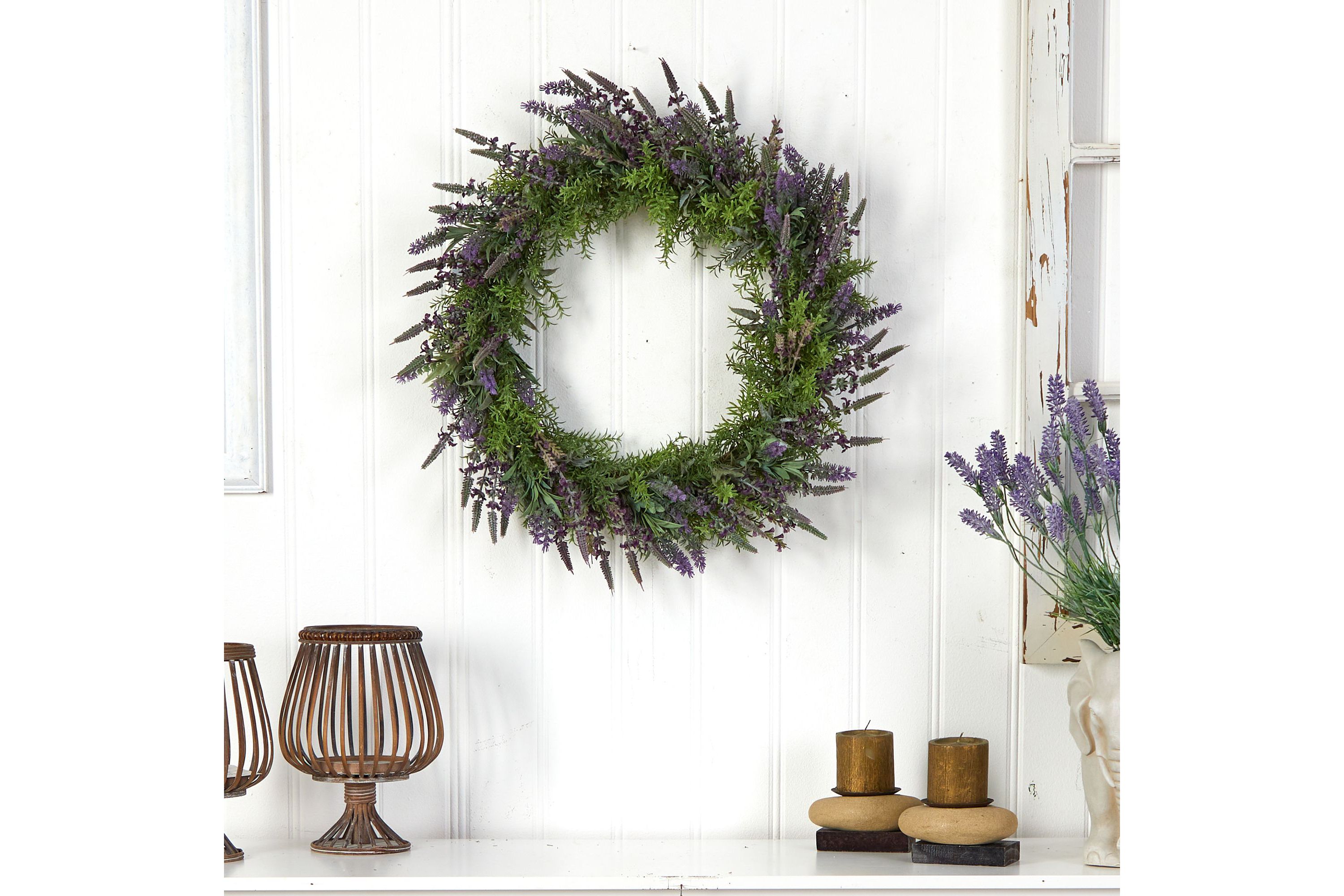 24-Inch Lavender Artificial Wreath