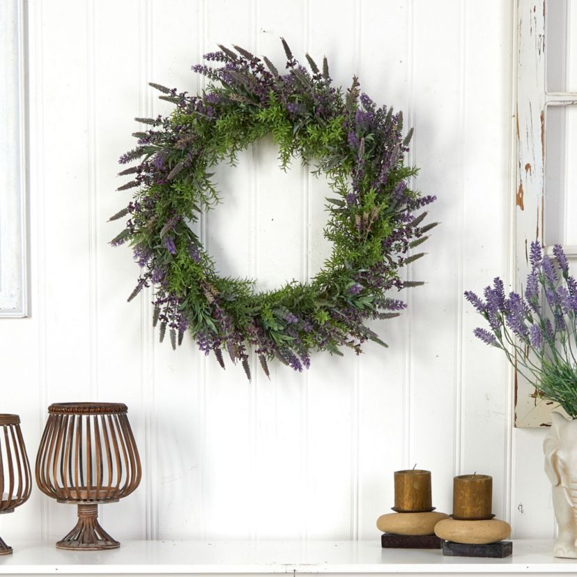24-Inch Lavender Artificial Wreath