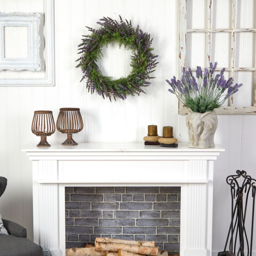 24-Inch Lavender Artificial Wreath