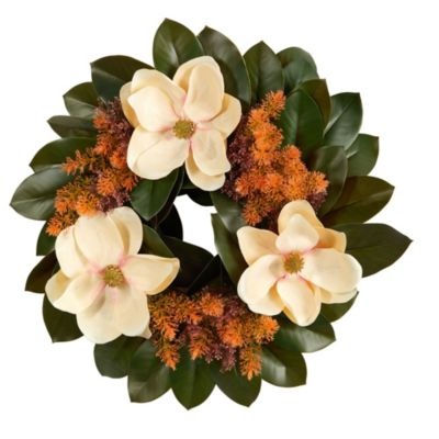 24-Inch Magnolia Artificial Wreath