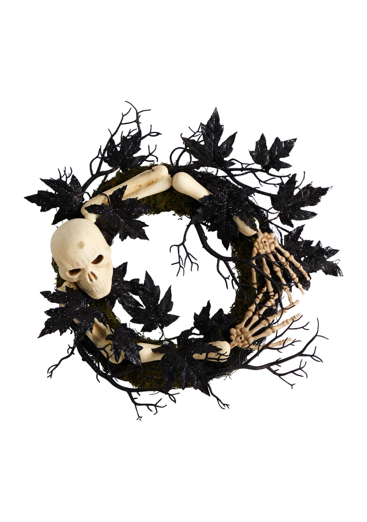 24 Inch Halloween Skull and Bones Wreath