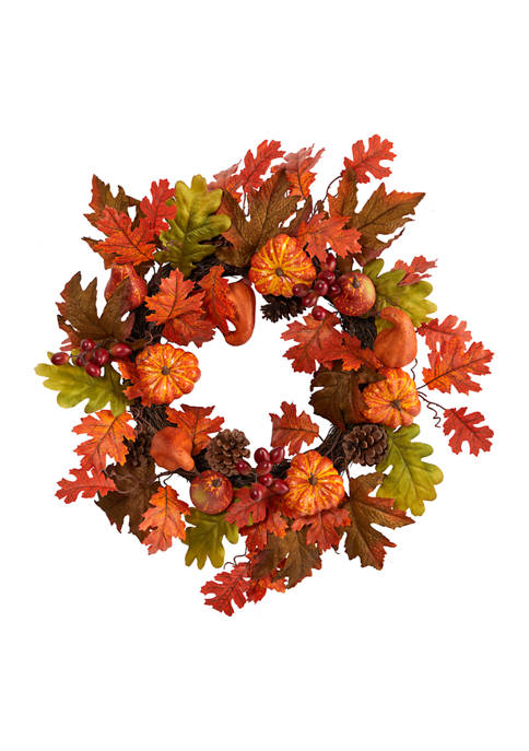 Nearly Natural 20 Inch Autumn Assorted Maple Leaf,
